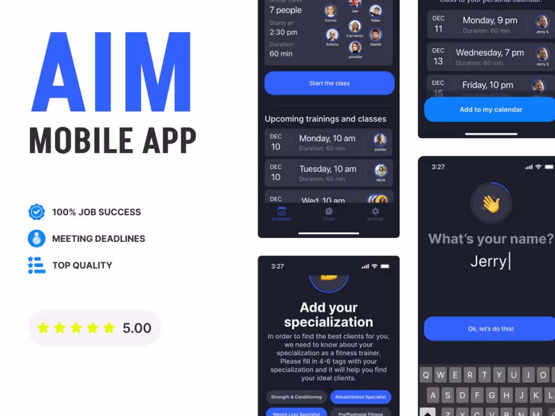 Cover image for AIM — Live Coaching App (React Native, WebRTC, Stripe)