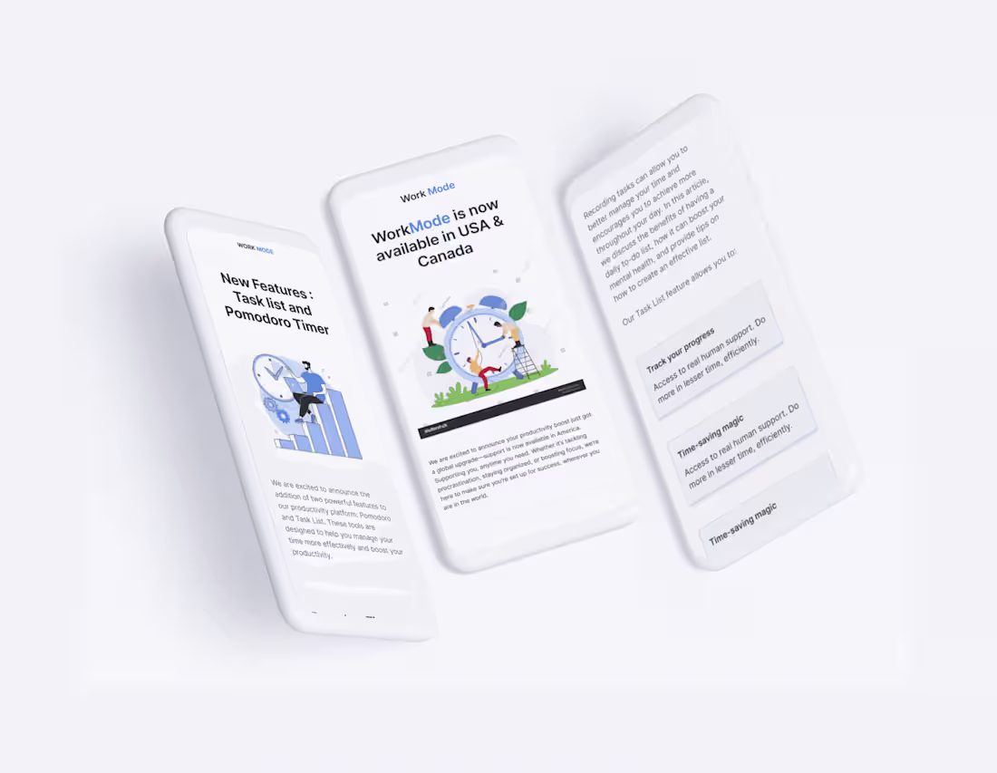 Cover image for Email Newsletter Design for WorkMode