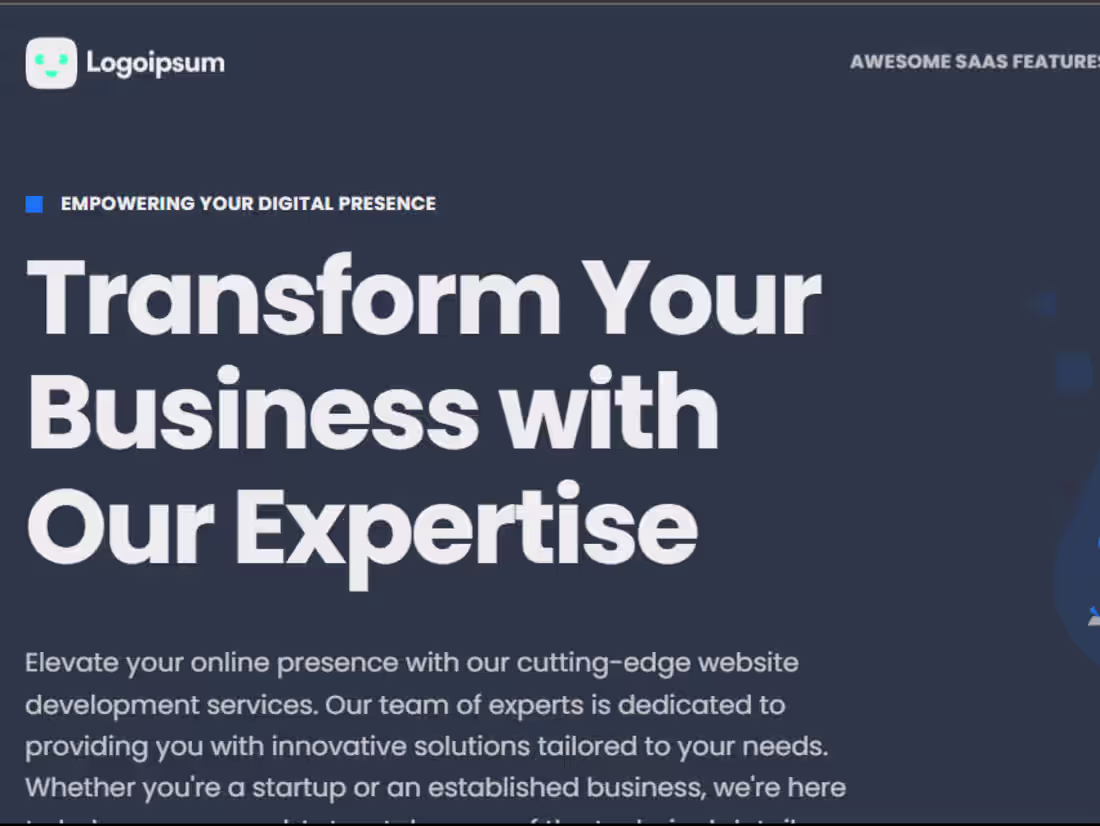 Cover image for SAAS website Dashboard