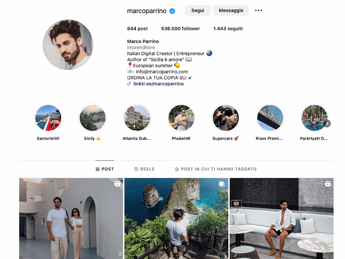 Cover image for Content Creator & Luxury Consultant (@marcoparrino) since 2014