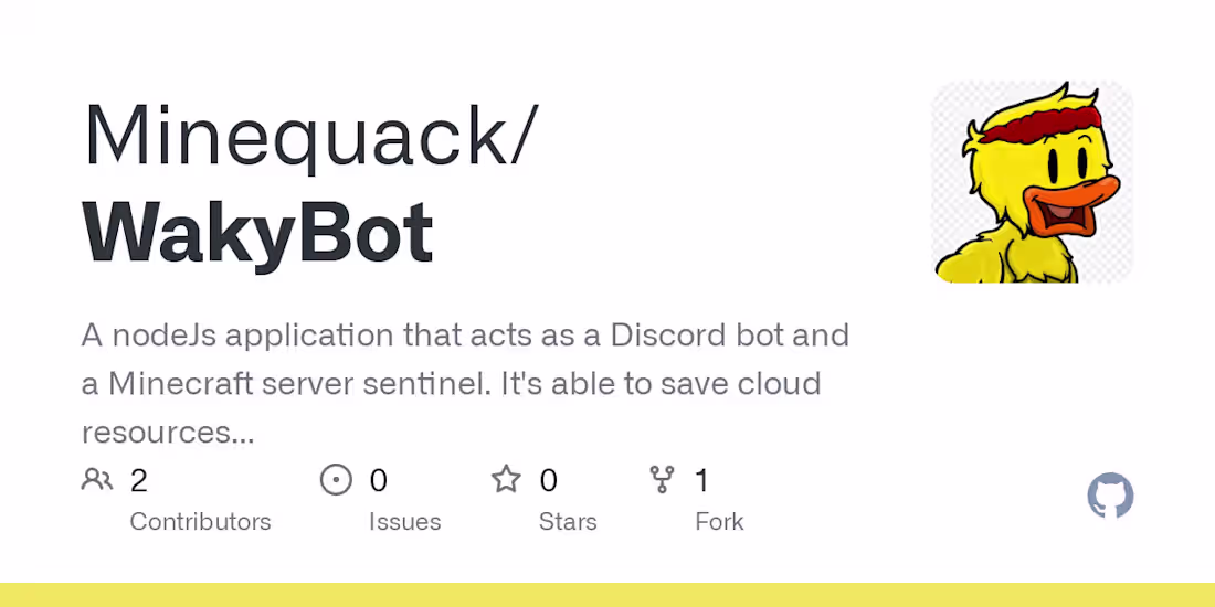 Cover image for WakyBot: Discord Bot for Minecraft Server Management