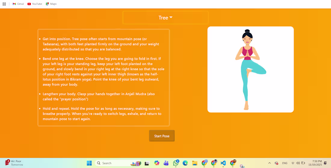 Cover image for My latest project — Virtual Yoga Trainer This project blends...