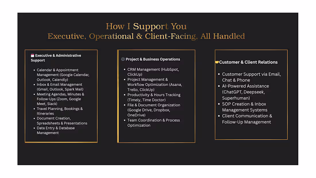 Cover image for Executive, Operational & Client Relation