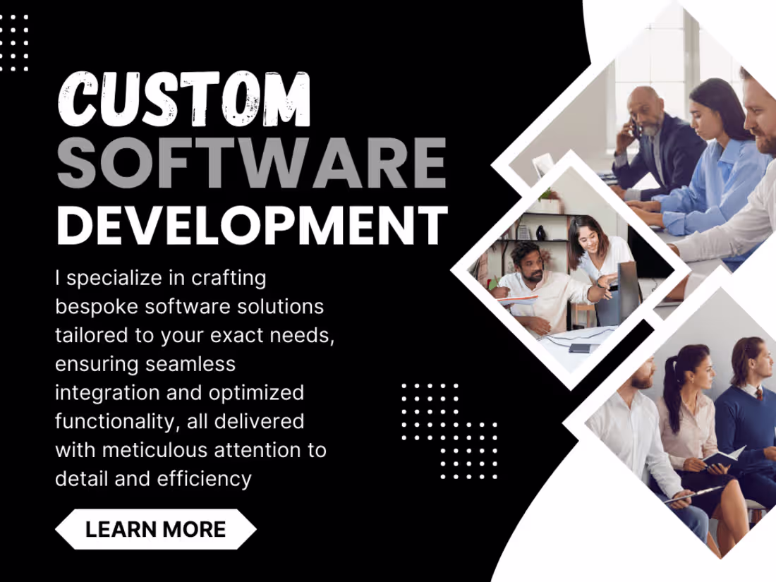 Cover image for Tailored Solutions through Custom Software Development.