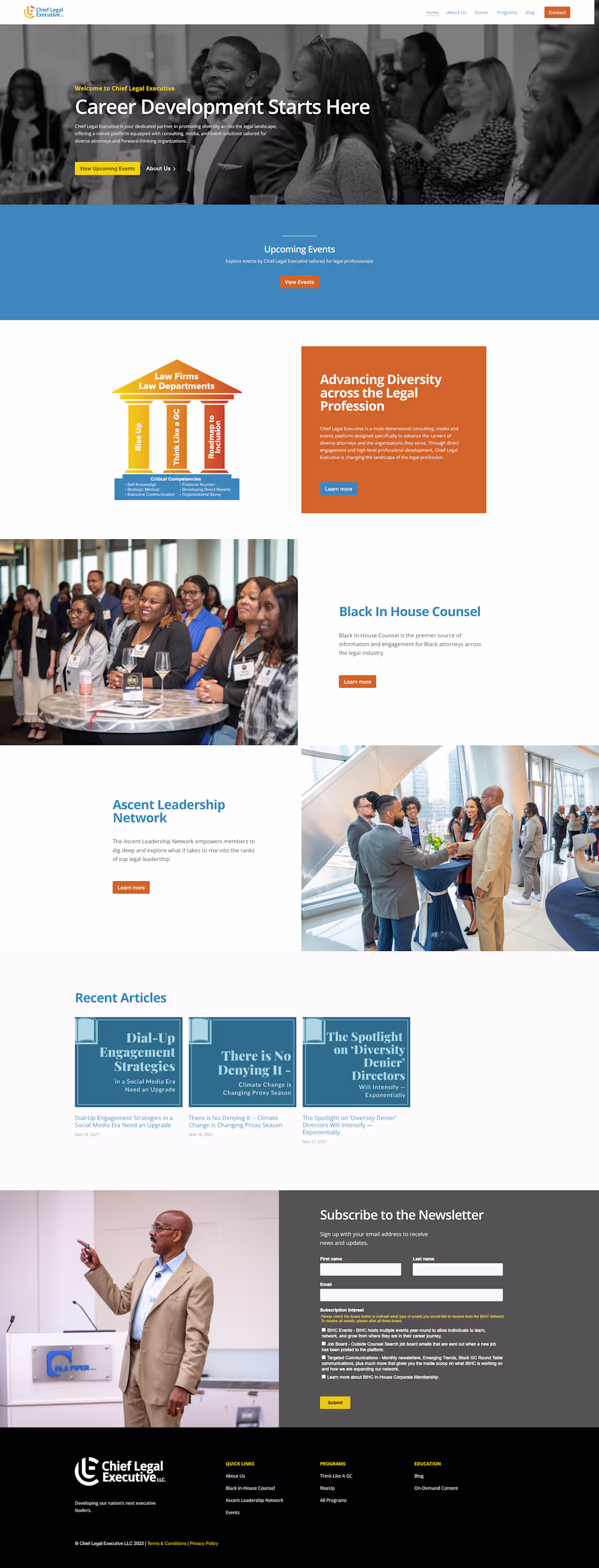 Cover image for Website for Chief Legal Executive