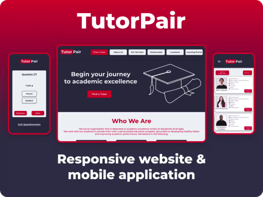 Cover image for TutorPair: An online tutor matching service