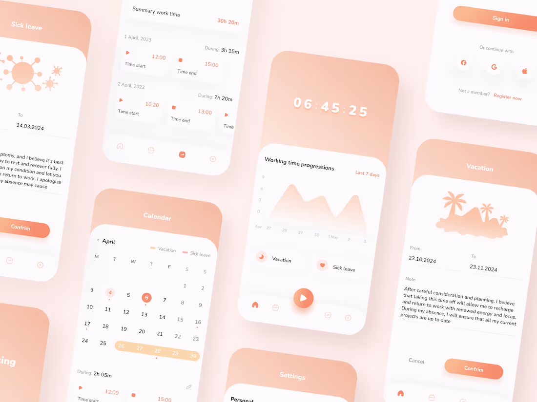 Cover image for Time Tracker App | Mobile Design