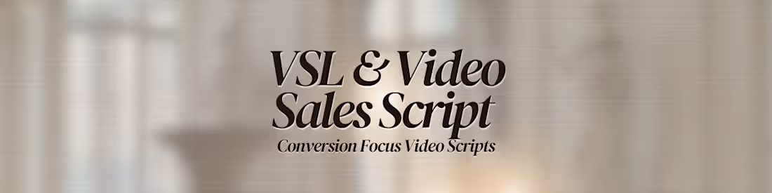 Cover image for VSL & Video Sales Script that Converts