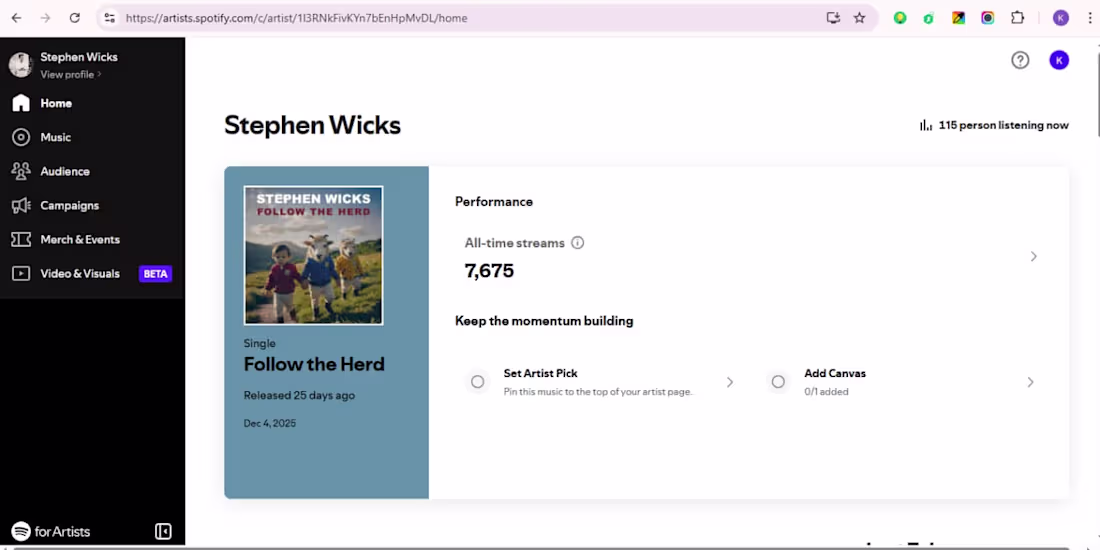 Cover image for Stephen Wicks is gaining strong