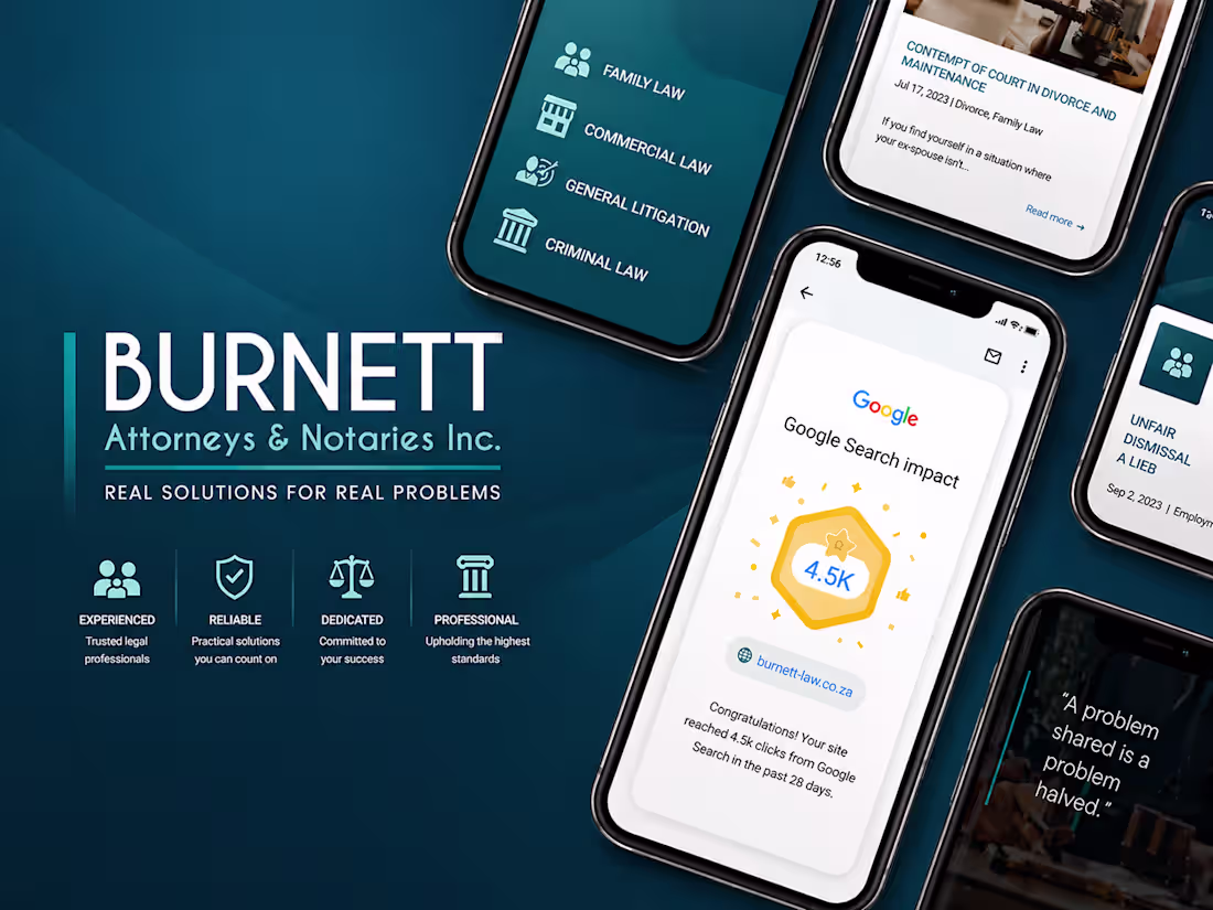 Cover image for Burnett Attorneys - Results-Driven Optimization ✨