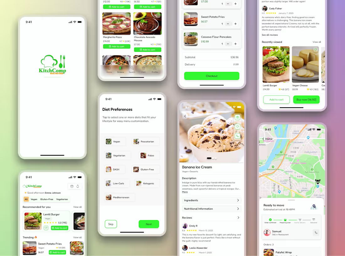 Cover image for Kitchcomp Food Delivery App Design