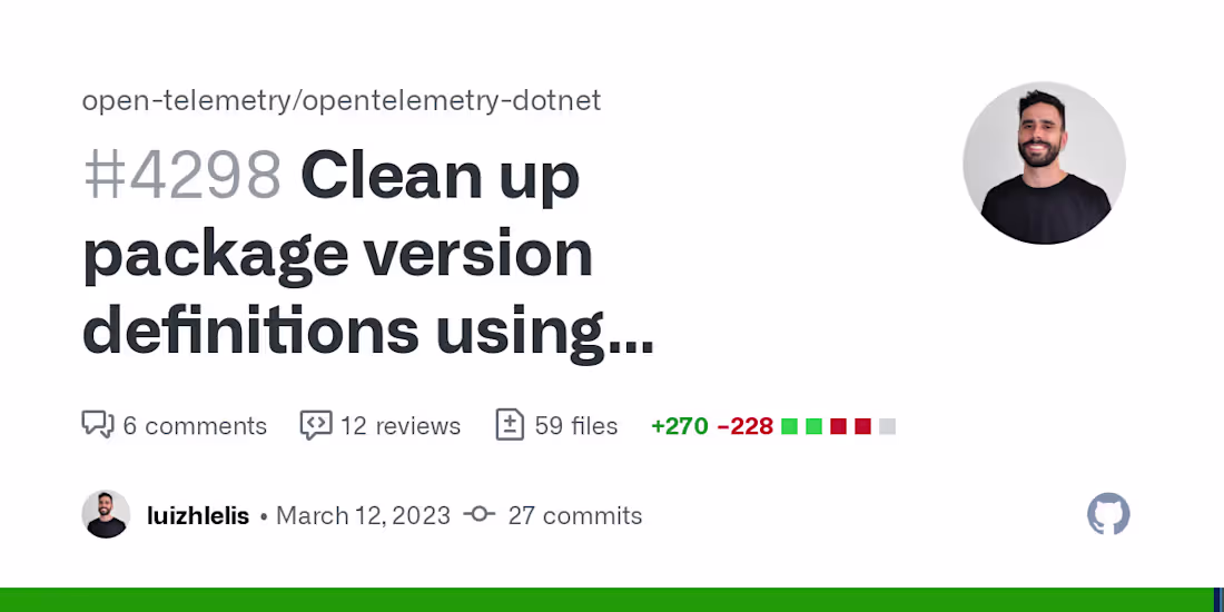 Cover image for open source contribution / opentelemetry-dotnet