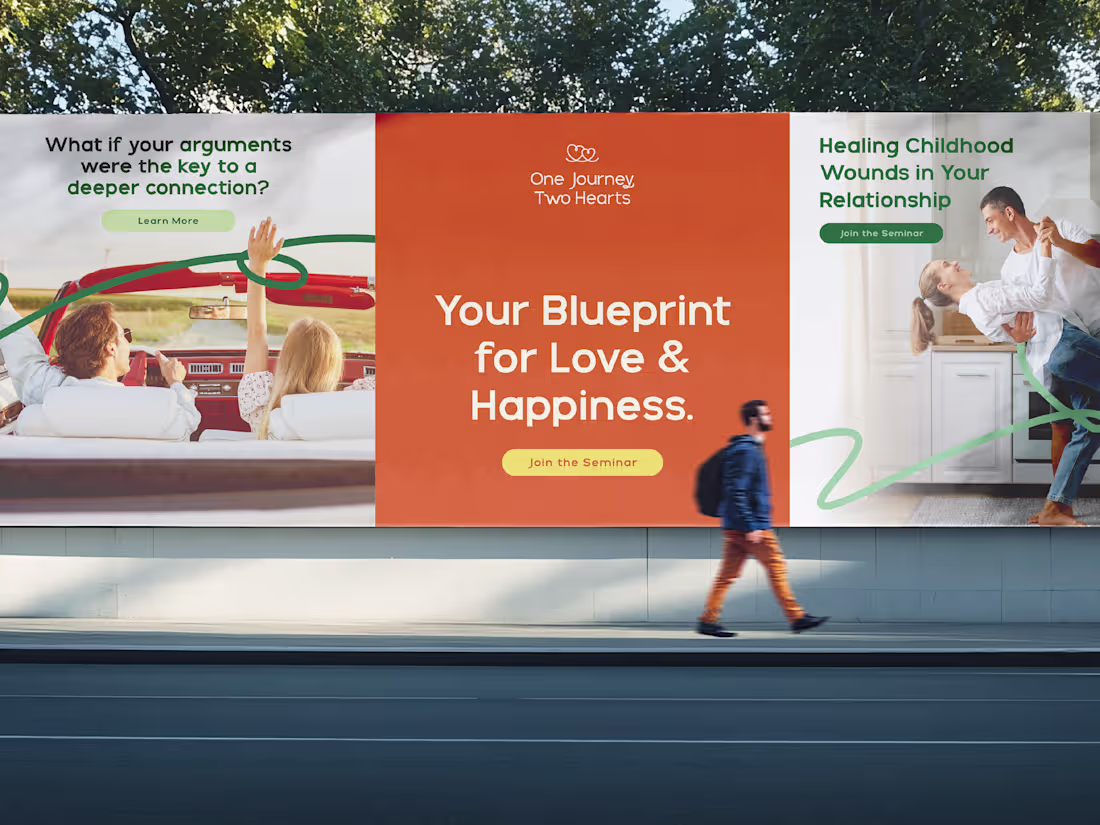 Cover image for One Joruney Two Hearts - Brand Identity Design for Therapy 