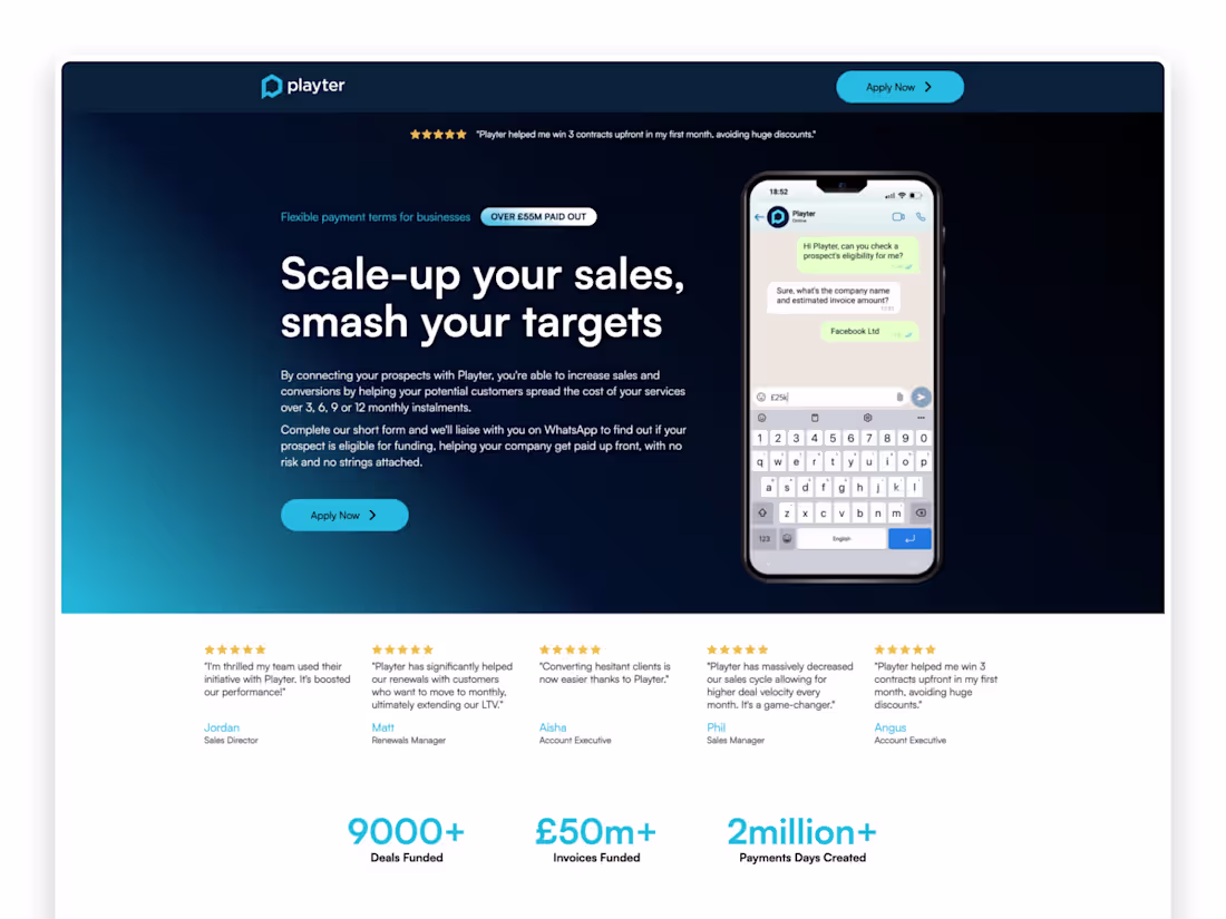 Cover image for Webflow Website Landing Page Design and Development - Fintech