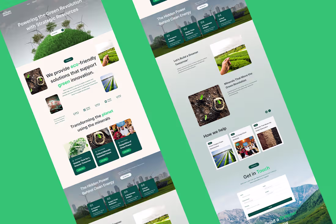 Cover image for Sustainable Energy Website Design for Green Revolution