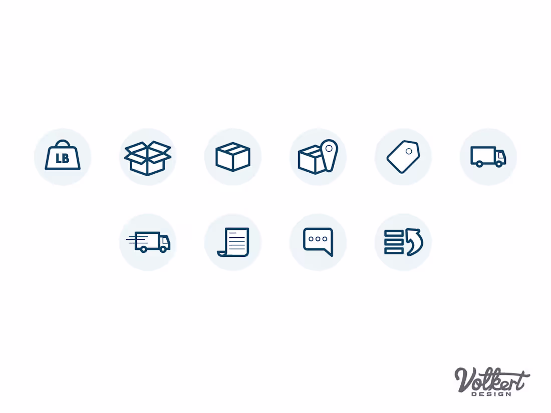 Cover image for Custom UI Icons for E-commerce Shipping & Fulfillment