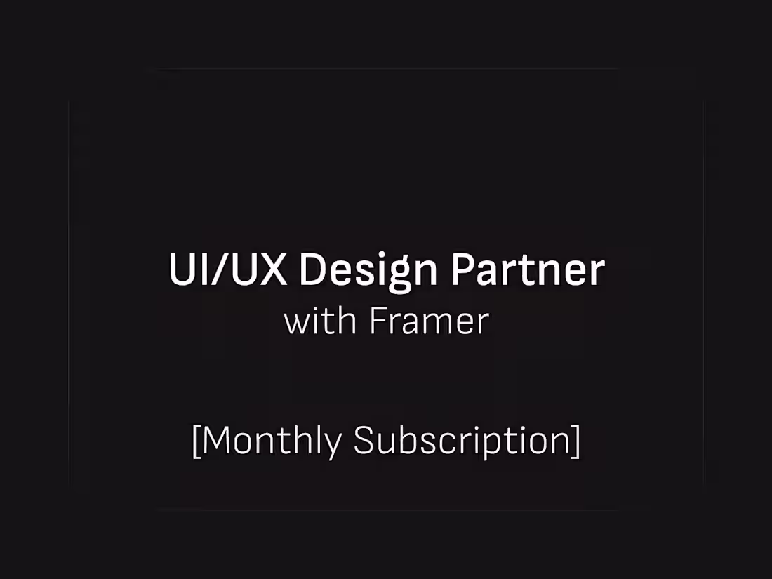 Cover image for UI/UX Design Partner with Figma [Monthly Subscription]