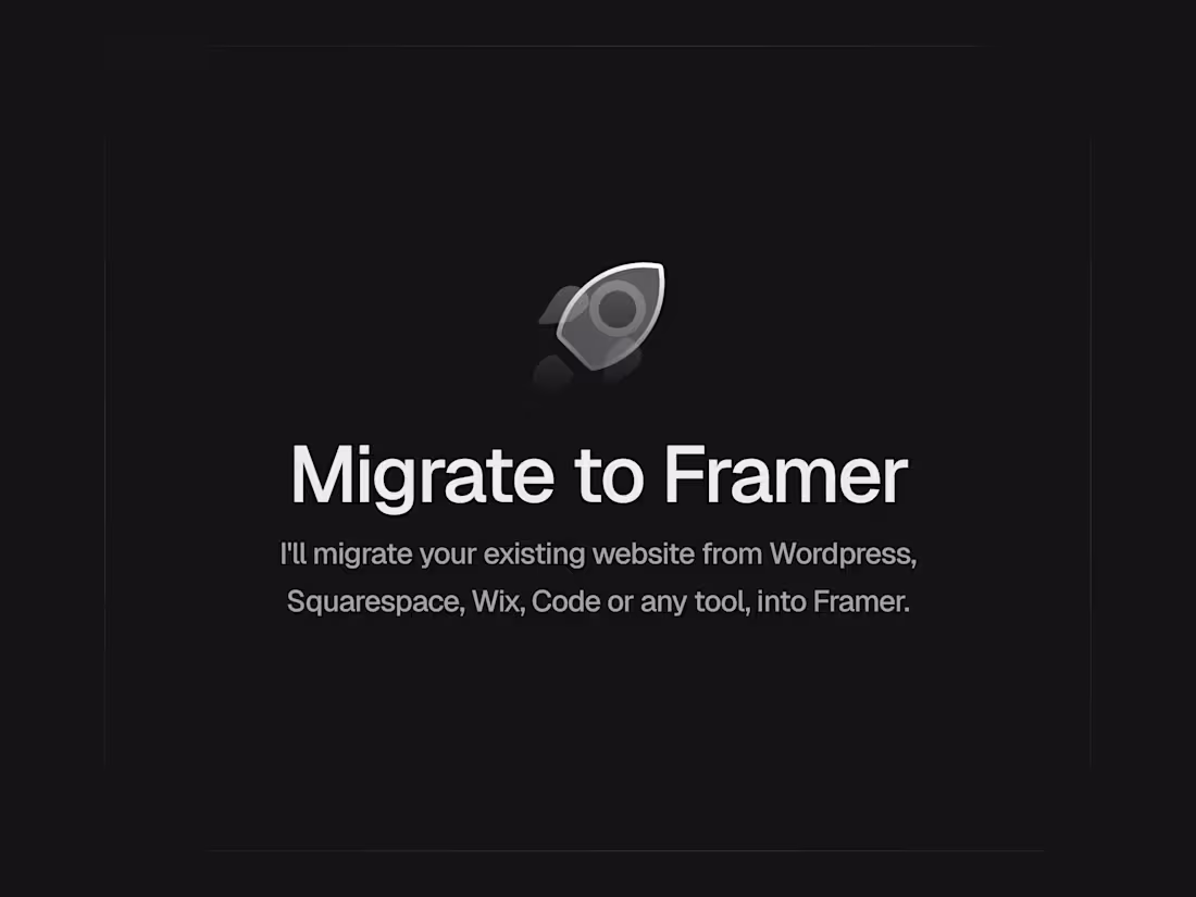 Cover image for Migrate to Framer