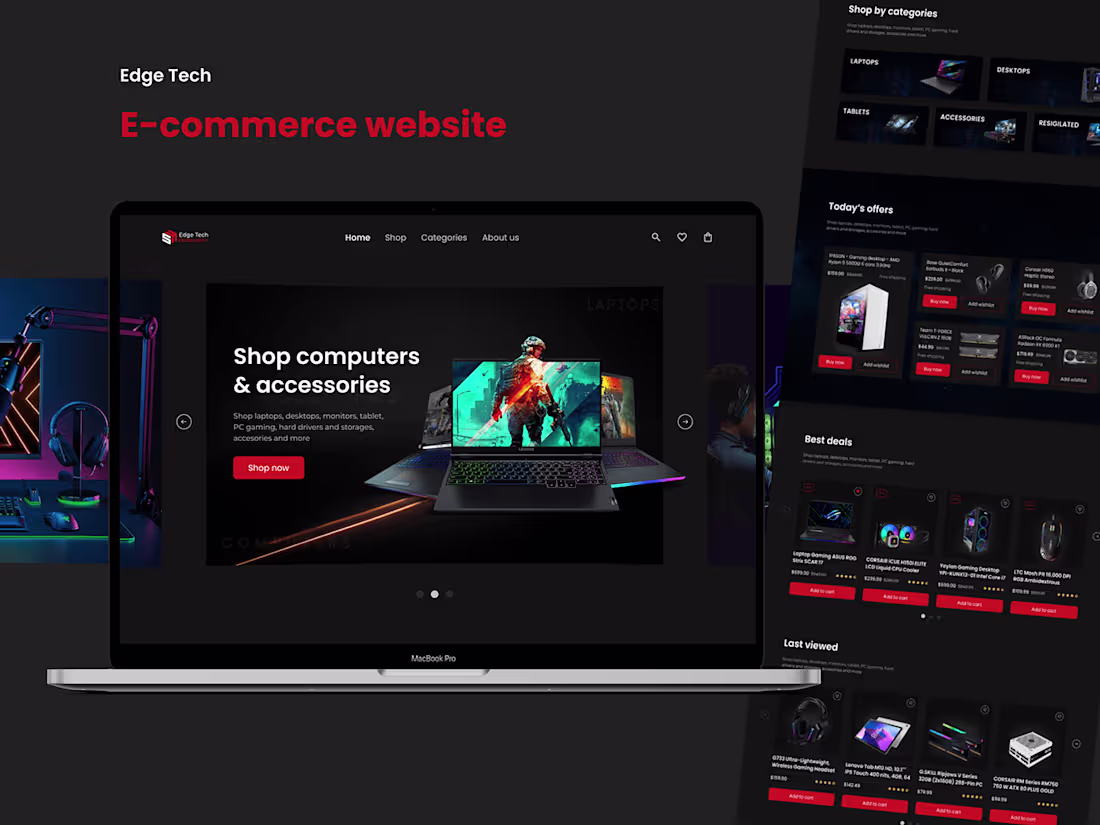 Cover image for EdgeTech | E-commerce Website on Behance