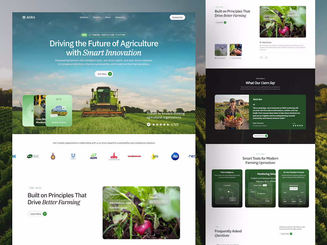 Cover image for This Agra agriculture landing page