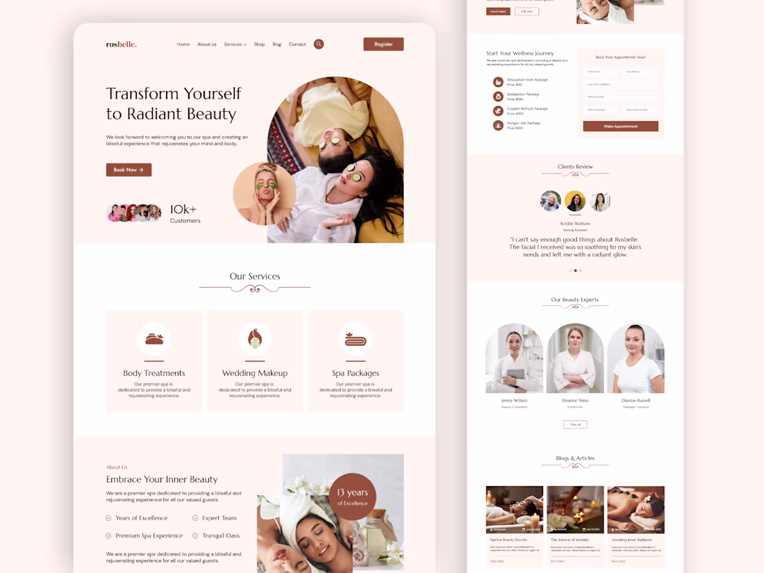 Cover image for Spa and Wellness Landing Page