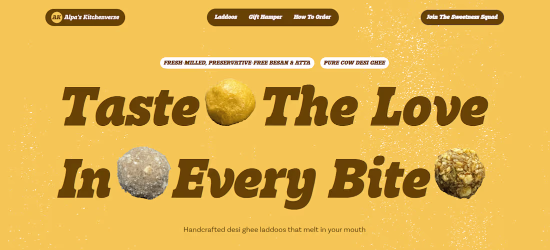 Cover image for Alpa's Kitchenverse- Website design and Webflow Development