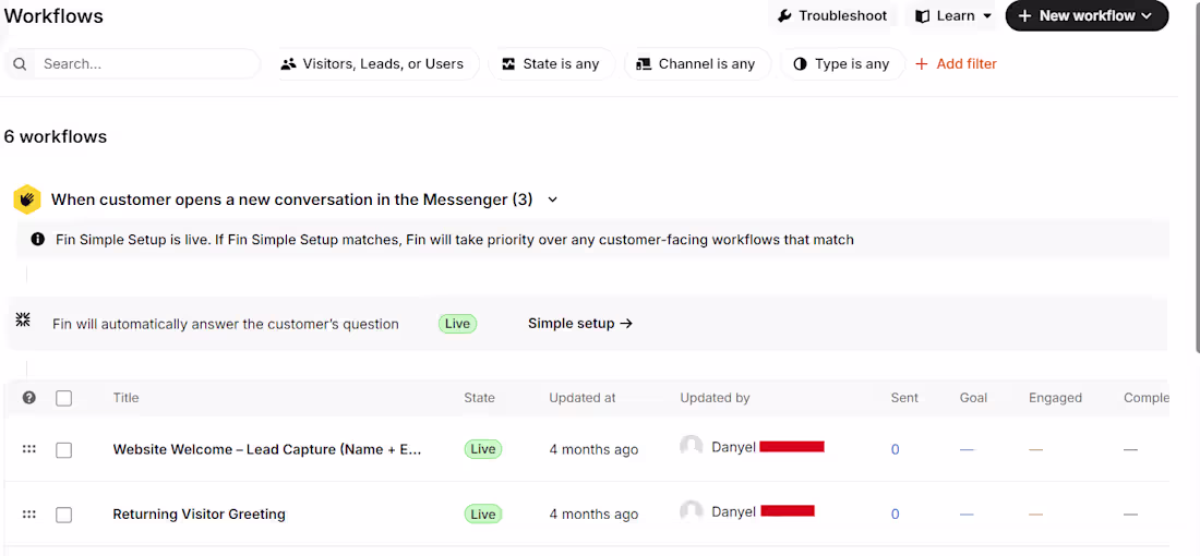 Cover image for AI Chatbot Setup & Automation (Intercom, API Integrations)