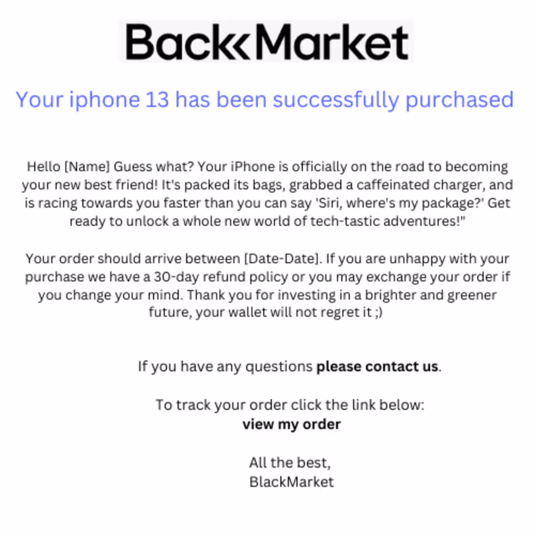 Cover image for Email Copy for BlackMarket