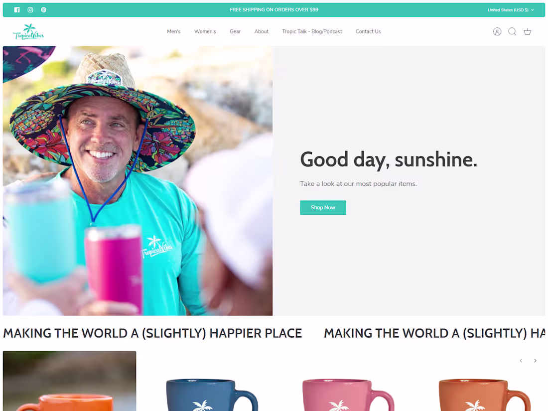 Cover image for Tropical Vibes Shopify Store