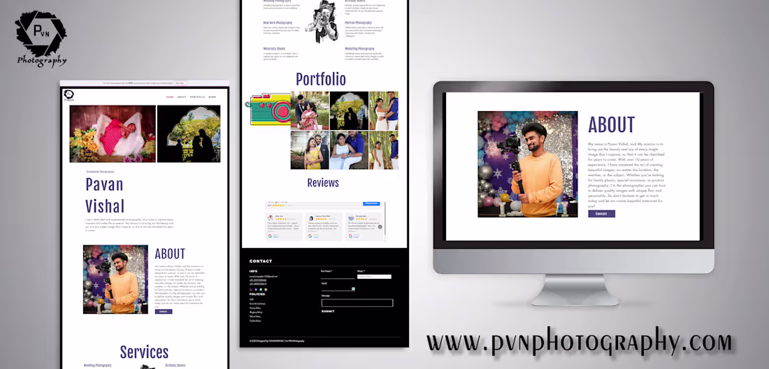 Cover image for Web Design - PVN Photography 