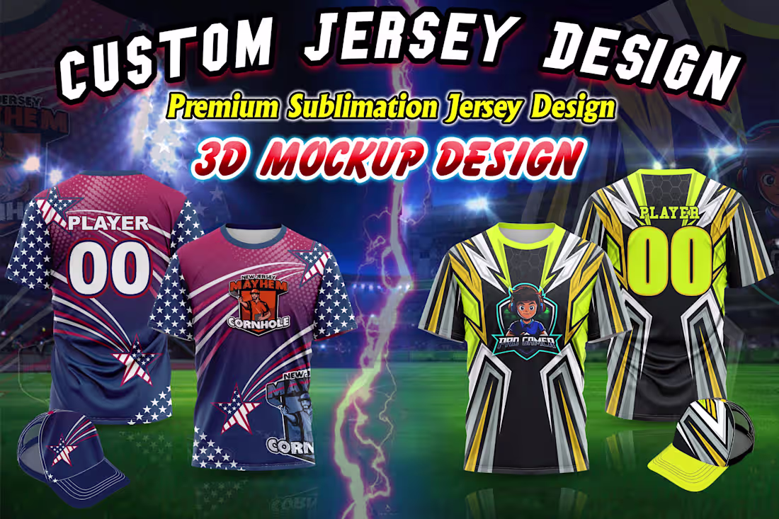 Cover image for Custom Sublimation Jersey Mockup Design