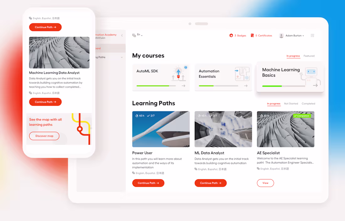 Cover image for Automation academy by Workfusion — Learning management system