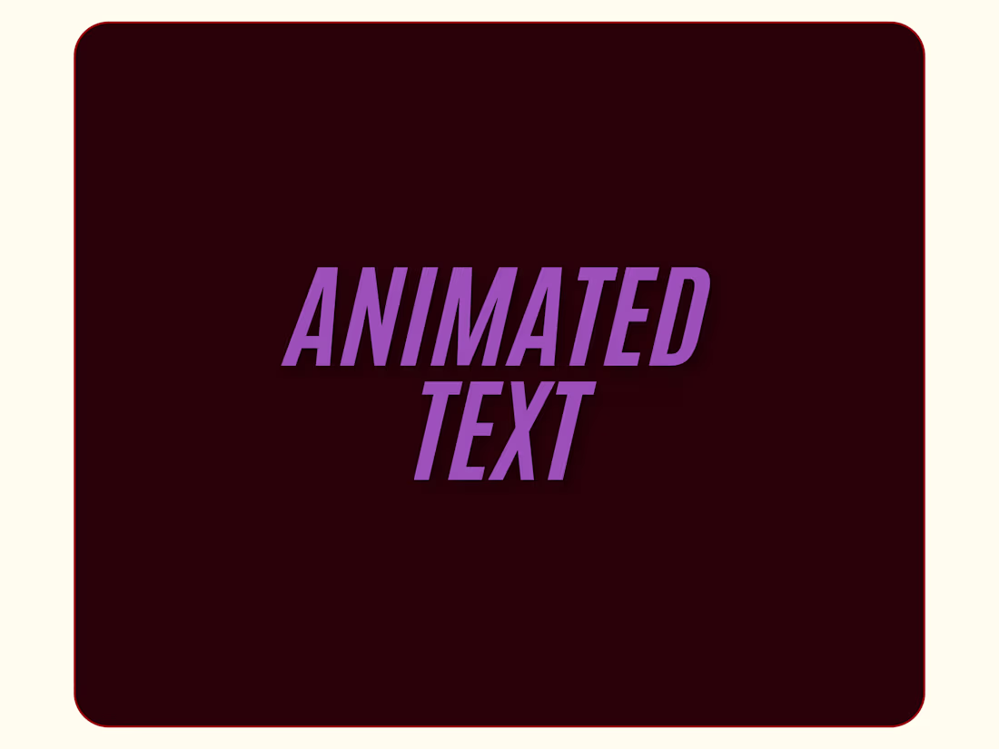 Cover image for Animated Text Advertisement