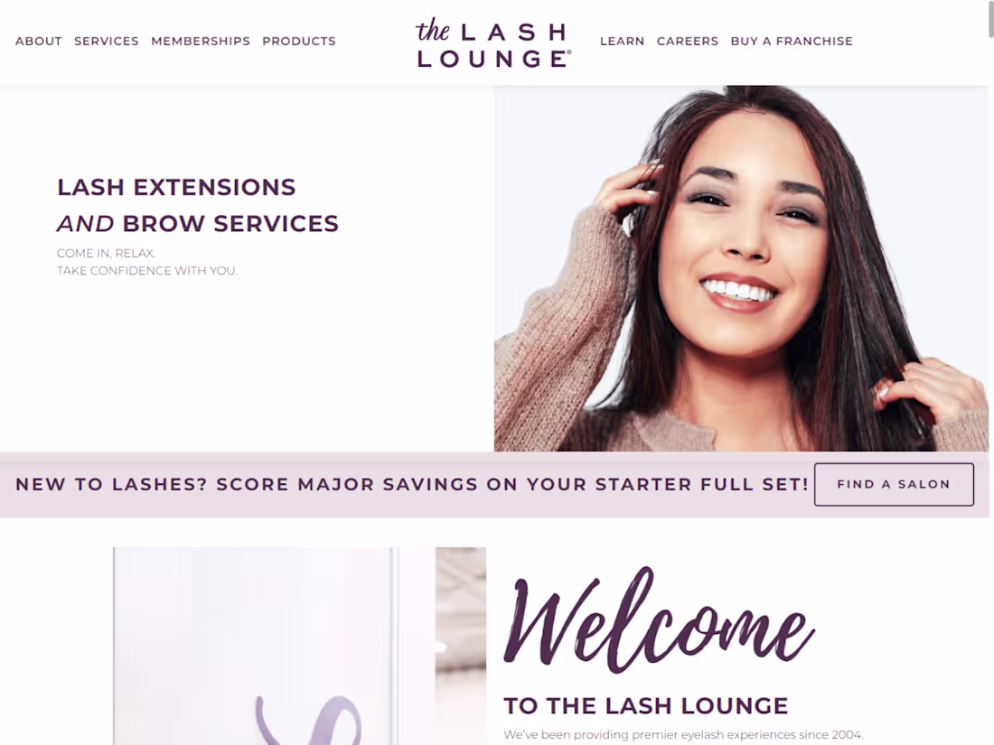 Cover image for Custom Eyelash Extensions and Brow Services - The Lash Lounge