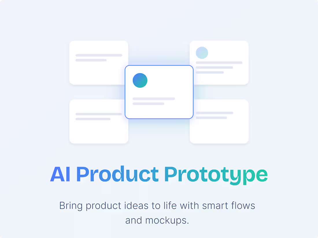 Cover image for AI Product Prototype – UX Flow & Smart UI Mockups