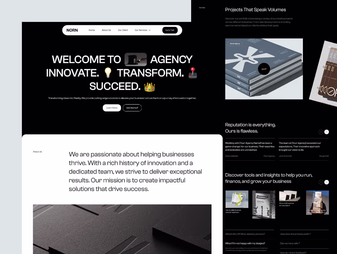 Cover image for Agency Landing Page