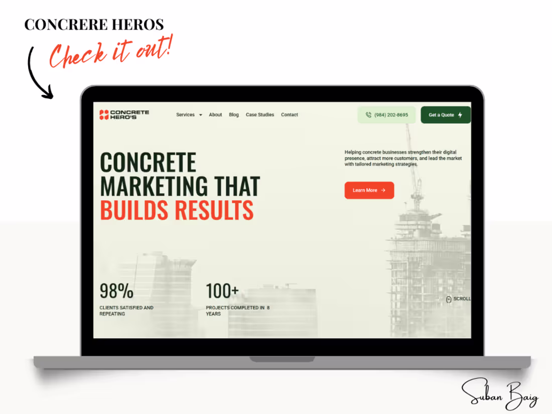 Cover image for Designed and developed this custom Webflow website for Concr...