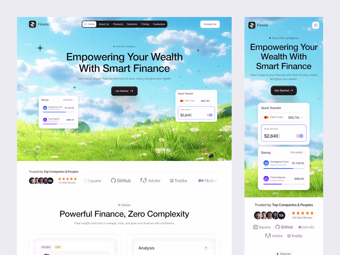 Cover image for Finance Website Design