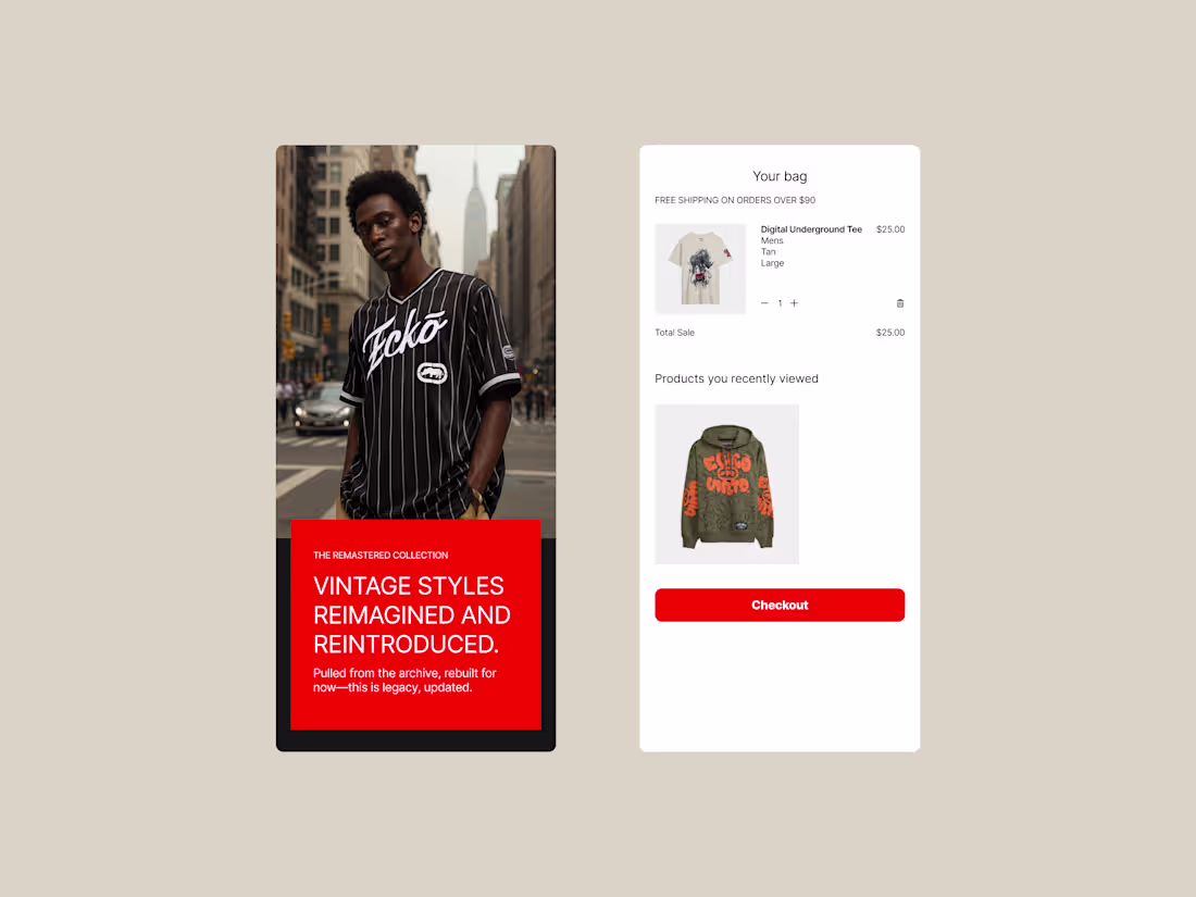 Cover image for Mobile Screens for an e-commerce shop.