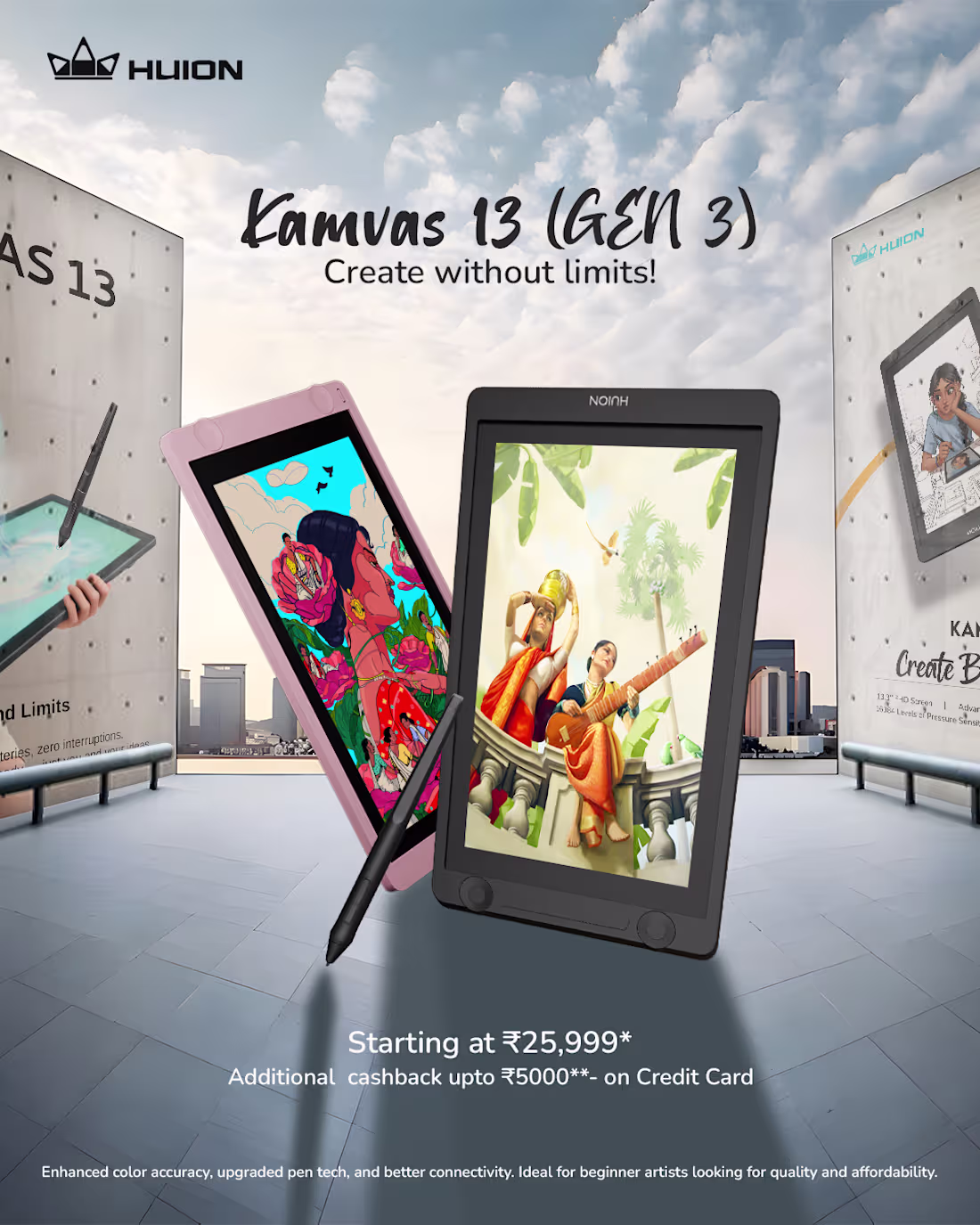 Cover image for Created a high-impact promotional visual for the Huion Kamva...