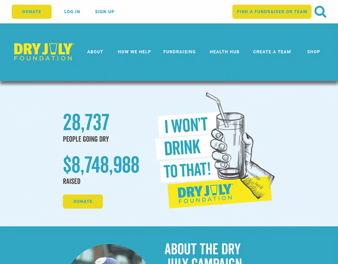 Cover image for Proposed Website Design for Dry July 