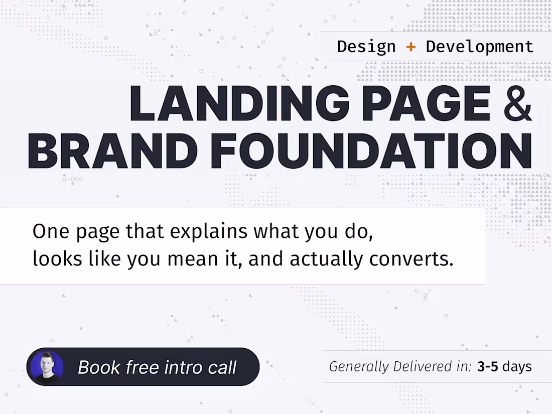 Cover image for Landing Page + Brand Foundation