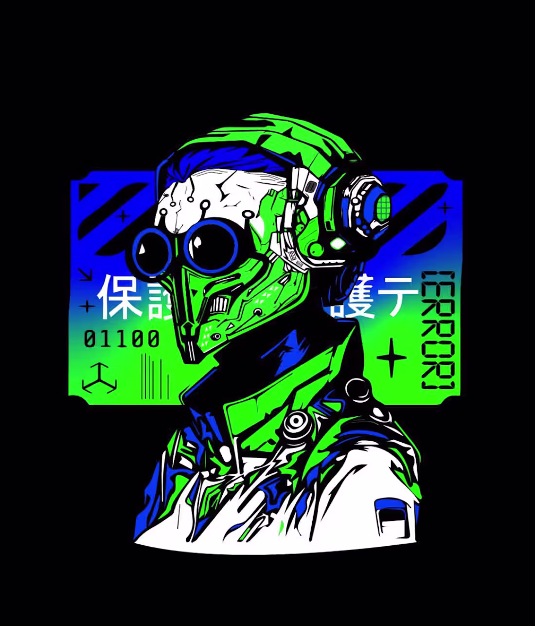 Cover image for cyberpunk Illustration (character design) :)