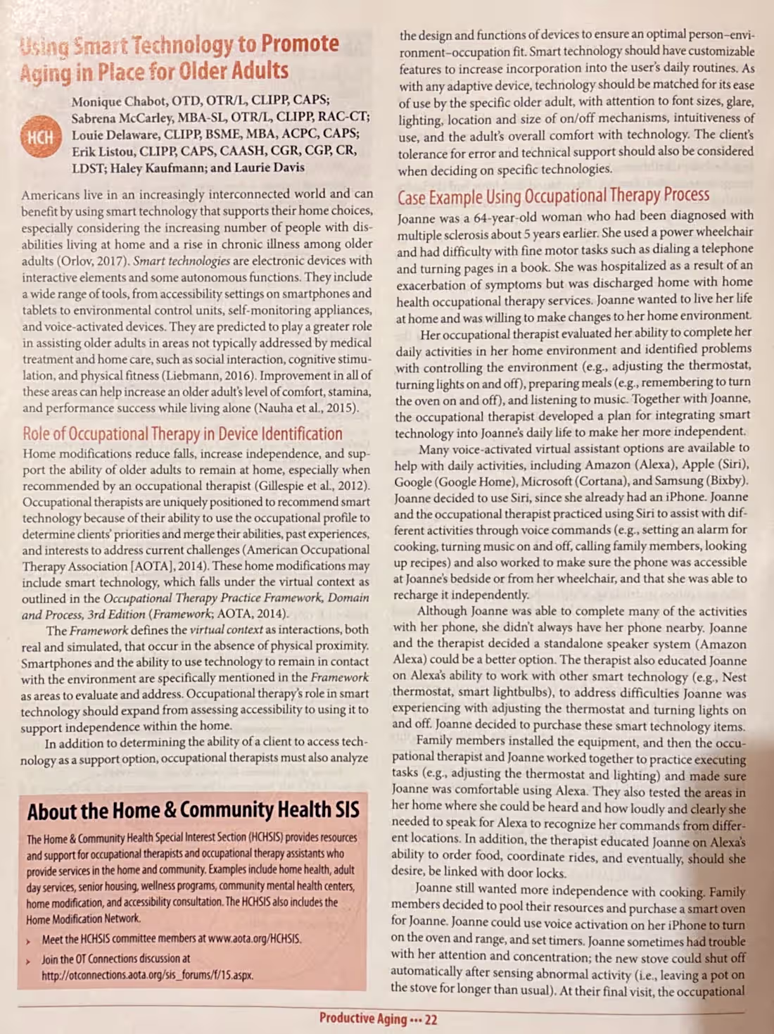 Cover image for Using Smart Technology to Promote Aging in Place