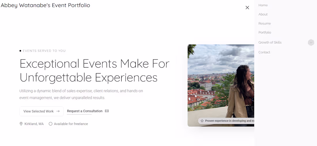 Cover image for My event hosting portfolio, showcasing the work I've done in...