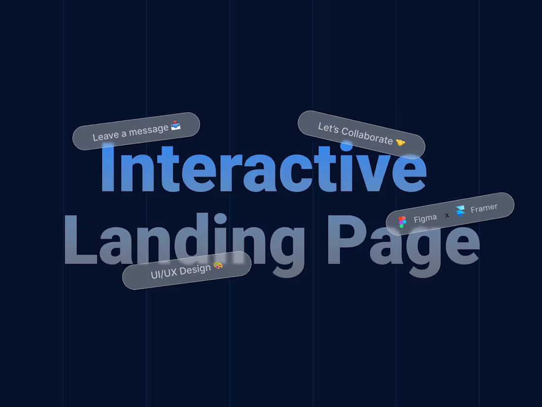 Cover image for Responsive Landing Page Design with Framer Development