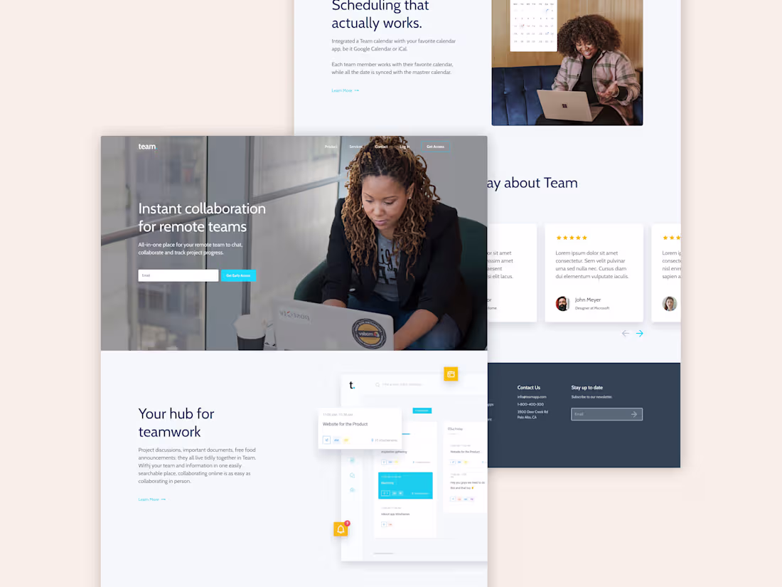 Cover image for Team Collaboration Platform - Website Design Concept
