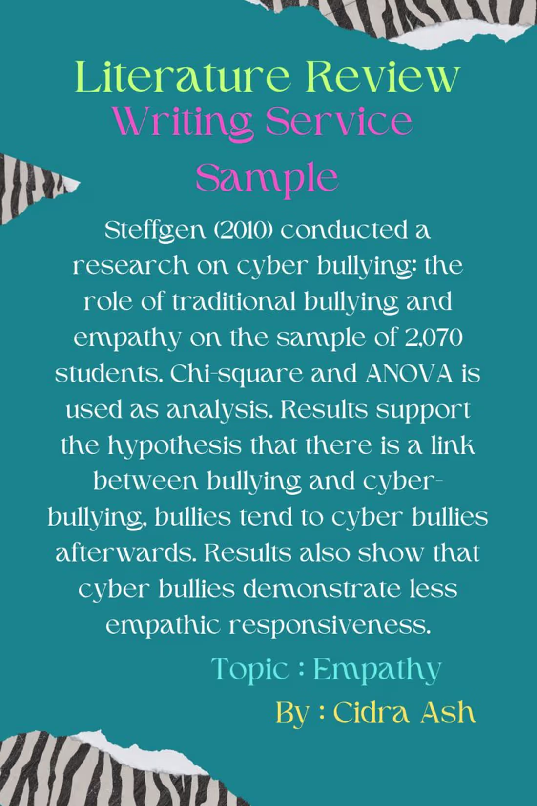 Cover image for Literature Review Sample