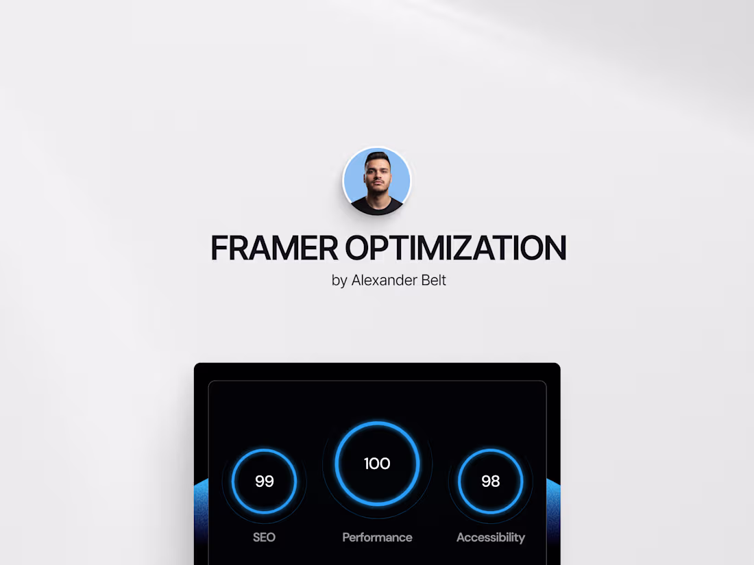 Cover image for Framer • Website Optimization & Audit