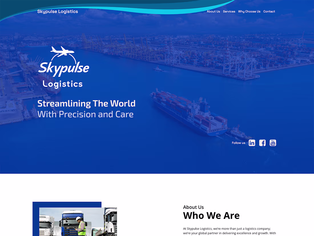 Cover image for Skypulse Logistics Landing Page